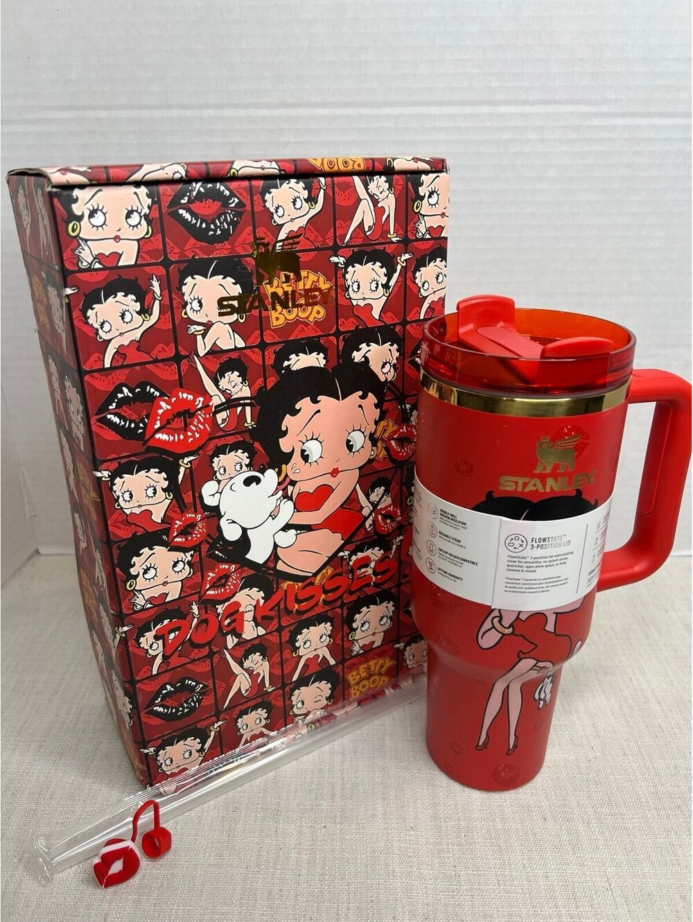 Betty Boop Stanley 40 oz Tumbler with Lid and Straw